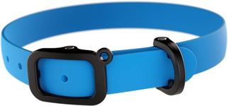 Waterproof Dog Collar - Durable, Comfortable and Adjustable Outdoor Dog Collar with Wear Resistant Buckle and ID Tag Ring for Large Dogs by Nuvuq (Blue, Large)