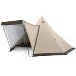 Naturehike Pyramid Tent 5/8 People Octagon Tent with Snow Skirt Weatherproof Robust Family Camping Tent for Hiking Holidays UV 50+