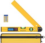 Proster Angle Finder 0-225° Digital Protractor 400mm/16 inch Angle Ruler with Battery and LCD Backlit Horizontal & Vertical Bubble Level Angle Measure Detector for Construction Engineering Woodworking