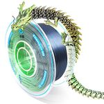 YOUSU Tricolor PLA Filament, 3D Filament 1kg, Triple Color Filament 1.75mm (± 0.03 mm) Compatible with Most of 3D Printer, Silk Gold/Green/Black