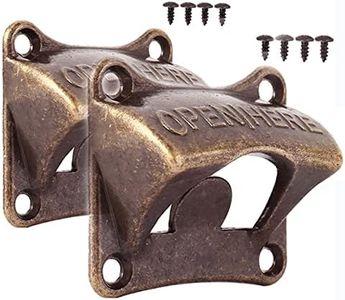 2PCS Abridor de Botellas para Montaje en Pared, Diseño Retro Abrebotellas de Cerveza de Pared, para Bares, Restaurantes, Cafeterías, Cocinas