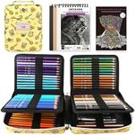 HIFORNY 130 Colored Pencils Set for Adults Coloring – 120 Colors Coloring Pencils with Extras,Artists Soft Core,Drawing Pencils Art Craft Supplies for Adults Beginners Kids