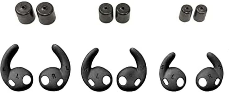 Walker's 25 NRR Replacement Tips & Fins Pack for Silencer 2.0 Rechargeable Shooting Hunting Hearing Protection Earbuds | 3 Pairs of Tips, 3 Pairs of Fins - S/M/L