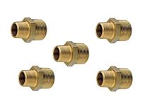 Meltec Brass Male to Male Hex Union Reducer, Adaptor, Connector for Air hose, Pipe line, Hydraulic systems, Gardening, Gas Lines, Plumbing (Pack of 2) (1/8" Inch BSP to 3/8" Inch BSP)