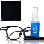 Glasses Lens Cleaner & Cloth Set, 30ml - Eyewear Cleaning Kit for All-Optical Lenses - Ideal for Spectacles, Sunglasses, Binoculars