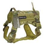 IronSeals Tactical Service Dog Vest Harness Patrol Molle Dog Harness with Handles