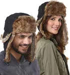 Tough Headwear Winter Trapper Hat for Men & Women - Winter Hat with Ear Flaps, Ushanka Hat, Mens Bomber Hats, Russian Hat