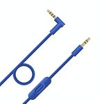 KAPON Replacement Beats Audio Cable Cord Wire with Inline Remote and Microphone for Beats by Dr. Dre Headphones Solo Studio Pro Detox Wireless Mixr Executive Pill (Blue)