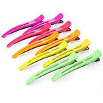 FRAMAR Neon Hair Clips 10 pack – Professional Hair Clips for Styling Sectioning, Salon Hair Clips For Sectioning Hair, Hair Styling Clips for Hair, Hair Cutting Clips for Hair Sectioning