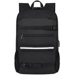 Lurrose 1Pc Black Backpack Lightweight Business Backpack with Skateboard Straps Rucksack
