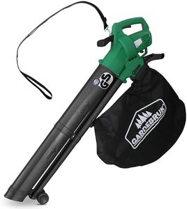 GARDEBRUK® Aspirateur souffleur broyeur électrique 3en1 3000W bandoulière 270 km/h roulettes bac 45L souffleur de Feuilles aspirateur Jardin