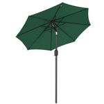 DlandHome 8.7 ft Patio Umbrella With 8 Ribs, Outdoor Market Table Umbrella, Outdoor Solar Umbrella Sun Shade for Garden Balcony,Green,30LHDYZGS27-GR-DCA
