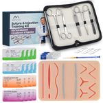 Suture Training kit : Simulation Set for Practice and Learning | Reusable Tools + Synthetic Skin