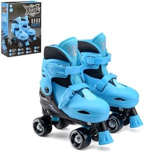 Xootz Kids Quad Skates, Beginner Adjustable Roller Skates Boys, Blue/Black