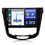 YUNTX Android 14 Car Stereo Fit for Nissan X-Trail Qashqai j11 Rouge 2014-2018-[Built-in CarPlay/Android auto/GPS]- Camera-IPS 2.5D 10.1”Touchscreen-DAB/MirrorLink/Bluetooth 5.0/Steering Wheel Control