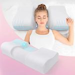 Hydomi Anti Wrinkle Pillow 2 In 1 Anti Aging Beauty Memory Foam Pillow, Neck Support Back Sleeping Pillow for Wrinkle Prevention, Orthopedic Pillow for Neck and Shoulder Pain to Keep Head Straight