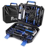 128 Piece Tool Set, PTSTEL General Household Hand Tool Kit, For DIY And Quick Repairs, With Easy Carrying Toolbox Storage Case, Auto Repair and Home Maintenance