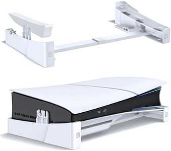 Kosker PS5 Stand Horizontal for PS5 Slim/PS5 Disc & Digital Console, Scalable Design for PS5 Slim Horizontal Stand with Fixed Screw, Stable PS5 Base Holder for PlayStation 5 Console