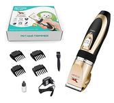 Petology Pet Hair Trimmer Dogs & Cats Grooming Machine Wireless Rechargeable (Gold Trimmer)