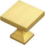 Cabinet Knobs Brushed Brass Square 