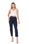Faozo® Women’s Casual Wear Pull-On Stretchy Denim Jeans - Ladies Elastic Waist Straight Leg Relaxed Fit Bottom Pants (Navy, 14)
