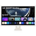 LG MyView Smart Monitor 32SR50F, 32 Inch, Full HD 1080P IPS Panel, Built in Speakers, Wifi & Bluetooth Connectivity, webOS Smart TV Apps with Remote Control, White