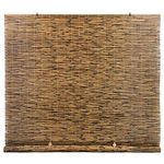 RADIANCE Cord Free, Roll-up Reed Shade, Natural, Cocoa, 48" W X 72" H