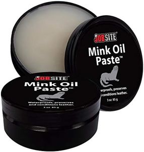 JobSite Premium Mink Oil Leather Waterproof Paste - Preserve Leather Boots & Shoes - 3 oz (2 pack)