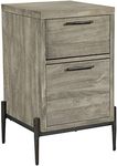 Hekman Furniture Bedford Gray Office Home File Cabinet Wooden Finish, Solid Wood Mid Century Modern Office Storage Cabinet, Storage Drawers Forged Iron Accents Full Extension Slides Best for Home