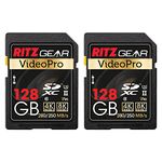 Video Pro SD Card UHS-II 128GB SDXC Memory Card 2 Pack U3 V90 A1, Extreme Performance Professional SD-Card (R 280mb/s 250mb/s W) for Advanced DSLR,Well-Suited for Video, Including 4K,8K, 3D, Full HD