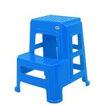 Supreme chairs 2-Step HeavyDuty Plastic Multi Purpose Stool for Home,Office and Kitchen Use with 6 Months Replacement Warranty (Color: French Blue, 1 Piece)