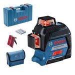 Bosch Professional Laser Level GLL 3-80 (red laser, interior, working range: up to 30m, 4x battery, AA, in carrying case)