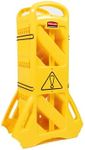 Rubbermaid Commercial Products Mobile Plastic Safety Sign/Barrier, 13 Feet, Yellow, for Spills/Maintenance/Construction