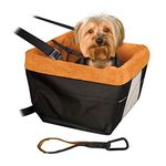 Kurgo Rover Booster Dog Car Seat with Seat Belt Tether New Packaging, Black/Orange