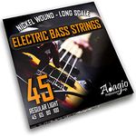 .045-100 Medium/Light Electric Bass Guitar Strings Set for Power/Swing Nickel Plated - ADAGIO PRO