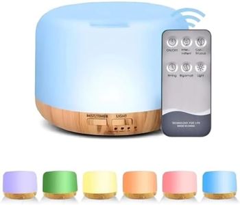 Essential Oil Diffuser 300ML Ultrasonic Aromatherapy Air Diffuser Humidifier with Remote, Adjustable Mist Mode, Waterless Auto Off & 7 LED Lights for Home (Wood Grain) AZULON