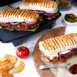 Breville 3-Slice Sandwich Press – Silver Non-Stick Grill