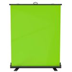 WASJOYE Green Screen 5.0 x 6.6 ft Portable Retractable Chroma Key Panel Photography Backdrop with Stand for Photo Video Studio, Game Live Broadcast, Streaming