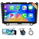 (8Core 4+64G)-for Honda CRV 2007-2011 Android Car Stereo with Wireless Carplay Android Auto,9inch 1280 * 720P IPS Touchscreen Car Radio with GPS WiFi DSP Audio Bluetooth 5.0 SWC Backup Camera