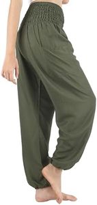 Boho Pants 2-Pocket Flowy Harem Pants Women for Yoga Travel Hippie Clothes