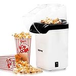 Geepas 1200W Electric Popcorn Maker | Makes Hot, Fresh, Healthy & Fat-Free Theater Style Popcorn Anytime | On/Off Switch, Attractive Design & Oil-Free Popcorn Popper - 2 Years Warranty