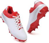 BKWHDAY Softball Cleats for Women Baseball Shoes Molded Rubber Spikes Turf Dirt Fields