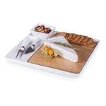 Toscana - a Picnic Time Brand Peninsula Cutting Board Serving Tray with Cheese Tools