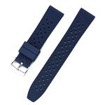 WAMD Quick Release FKM Rubber Watch Strap -Honey (Blue, 24 mm)