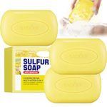 Purifying Sulfur Body Wash Sulphur Soap, Clarify, and Refresh-Deep Cleansing for a Clear & Moisturizes Skin,Enjoy a Soothing Shower Experience, Natural Sulfur Sulfur Soap (3 Pcs)