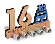 Giftota 16th Birthday Gifts Girl Boys, Original Funny Money Gift Wooden, 16th Birthday Decorations, Creative Happy Birthday Anniversary Party Presents, Personalised Gifts for Women Men Friends