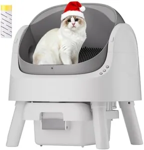 Self Cleaning Cat Litter Box, Automatic Cat Litter Box for Multiple Cats, Integrated Safety Protection with Open-Top Design