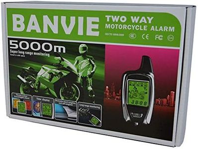 BANVIE 2 Way Motorcycle Security Alarm System with Remote Engine Start