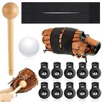 13 Pieces Baseball Glove Break in Kit Glove Wrap Glove Mallet Wood Shaping Hammer Training Baseball 10 Glove Locks with Lint Bag for Youth Softball Catchers Adult Kids Baseball Glove Accessories