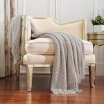 CREVENT Home Decor Couch Sofa Chair Bed Throw Blanket, Soft Warm Cozy Light Weight for Travelling, Giftable for Christmas(50''X60'' Taupe)